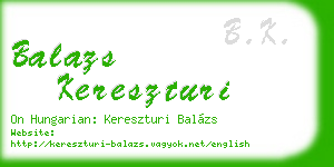 balazs kereszturi business card